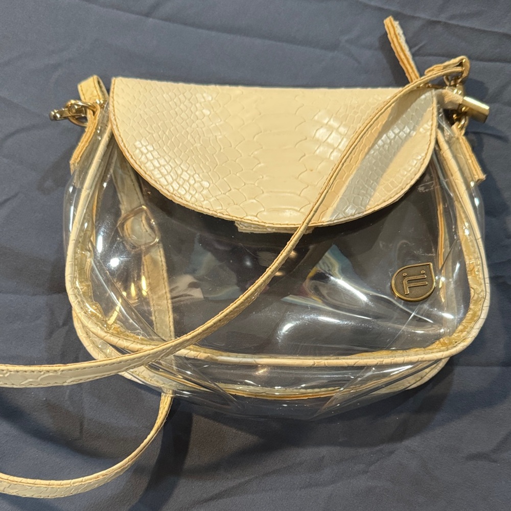 Transparent Beige Crossbody Bag
